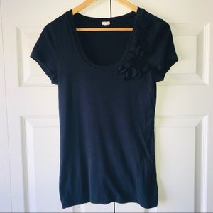J. Crew Navy Scoop Neck Shirt E1